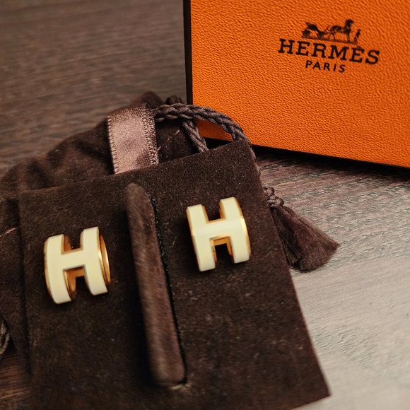 HERMES - POP H Earrings - Blanc - Picture 3 of 5